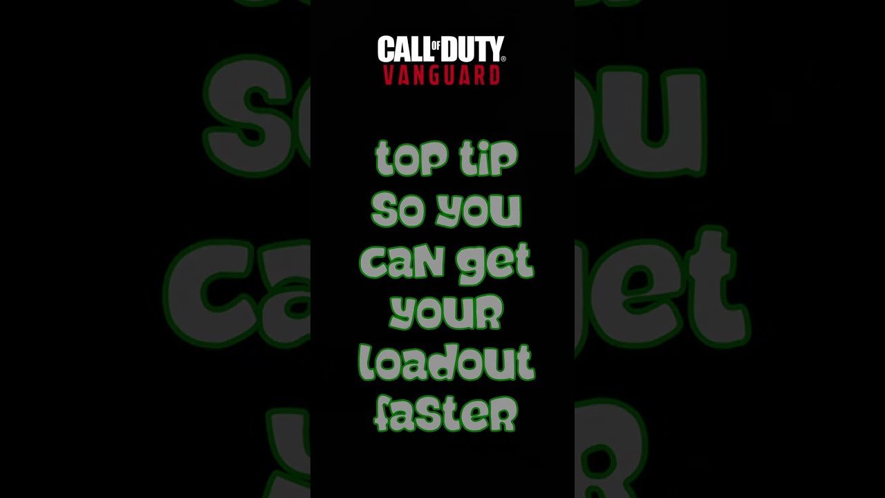 Get Your Loadout Quicker in Vanguard #Shorts