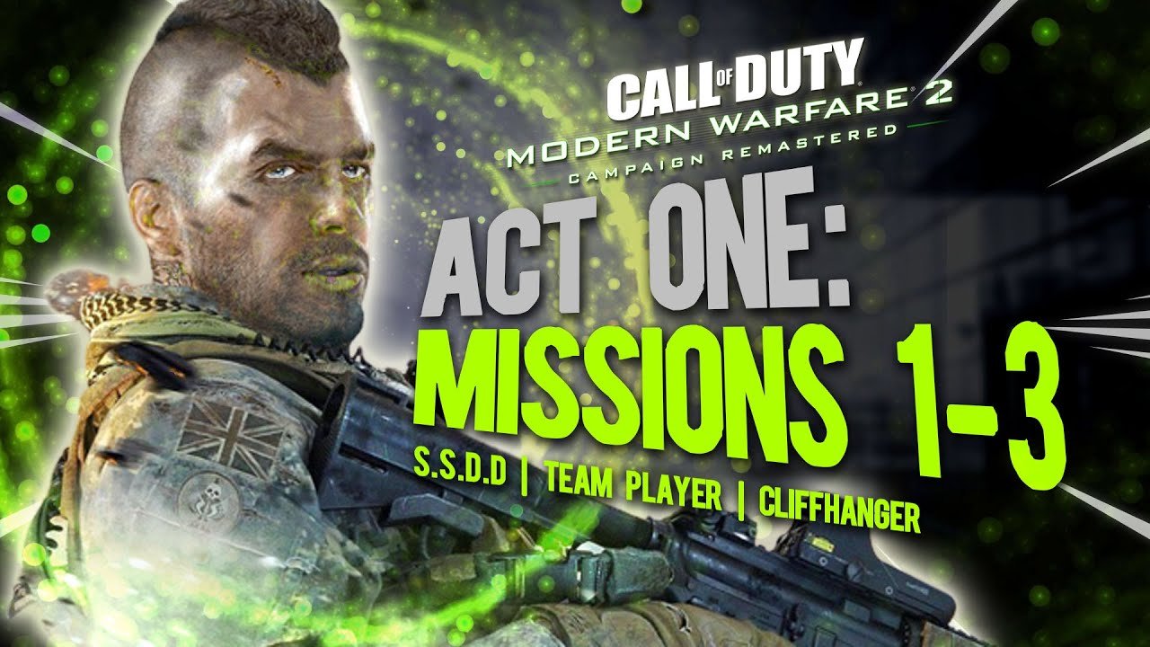 COD MW2 Remastered (2009/2020) – Missions 1-3 (S.S.D.D/Team Player/Cliff hanger) – Let’s Play